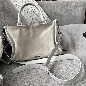 Rebecca Minkoff Gray Suede Crossbody Bag
